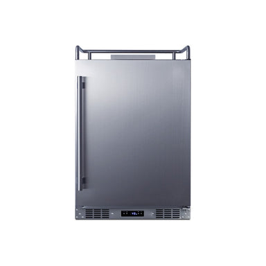 Summit SBC682NK 24-inch outdoor kegerator, stainless steel door and cabinet, front view