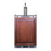 Summit SBC682PNR 24-inch indoor outdoor panel-ready single tap kegerator, panel-ready door shown with customer-supplied wood overlay panel, single tap tower, front view