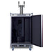Summit SBC682PNRCFTWIN 24-inch panel-ready dual tap cold brew coffee kegerator, door open showing empty interior