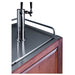 Summit SBC682PNRCFTWIN 24-inch panel-ready dual tap cold brew coffee kegerator, twin tap dispensing tower on counter closeup