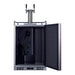 Summit SBC682PNRTWIN 24-inch panel-ready dual tap kegerator, door open showing empty interior