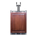 Summit SBC682PNRWKDTWIN 24-inch panel-ready dual tap wine dispenser, panel-ready door shown with wood overlay panel and twin tap tower, front view