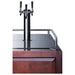 Summit SBC683OSTRIPLE 24-inch outdoor triple tap kegerator, triple tap dispensing tower closeup