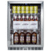 Summit SCR611GLOS 24-inch outdoor commercial glass-door beverage center, glass door showing stocked beverages