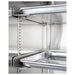 Summit SCR611GLOSRI 24-inch outdoor commercial reach-in glass-door beverage center, adjustable shelf clip and stainless interior closeup
