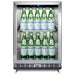 Summit SCR611GLOSRI 24-inch outdoor commercial reach-in glass-door beverage center, glass door showing stocked beverages