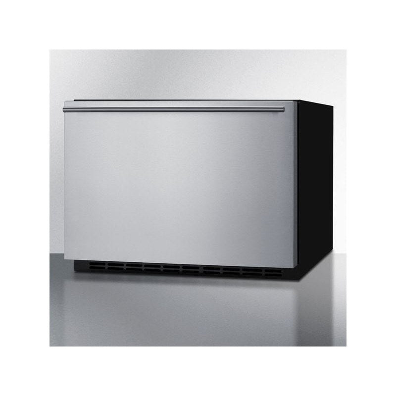 Summit SDR241OS outdoor drawer refrigerator angled to the left