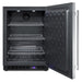 Summit SPFF51OSCSS 24-inch outdoor all stainless all freezer, door open showing empty interior