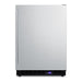Summit SPFF51OSCSS 24-inch outdoor all stainless all freezer, stainless steel door, front view