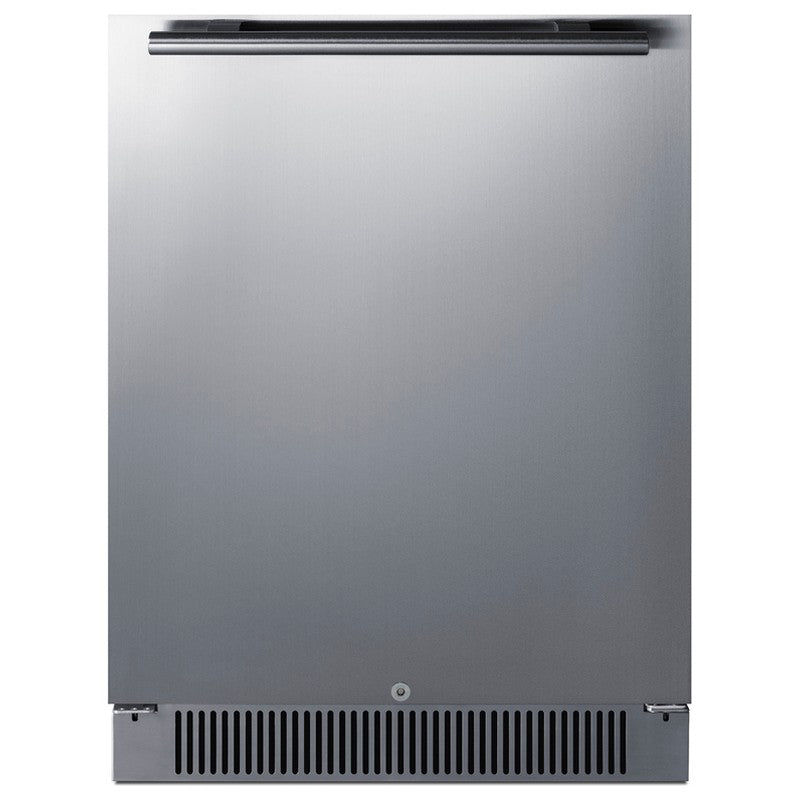 Summit SPR623OS 24-inch outdoor all-refrigerator, stainless steel door, front view