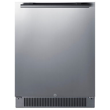 Summit SPR623OSCSS 24-inch all-stainless outdoor all-refrigerator, stainless steel door, front view