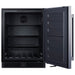 Summit SPR624OS 24-inch outdoor ADA all-refrigerator, door open showing empty interior