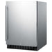 Summit SPR627OSCSS 24-inch outdoor all-stainless all-refrigerator, angled view