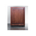 Angled view of the Summit SPR627OSIF with a custom wood panel door
