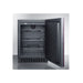 Summit SPR627OSIF door open showing adjustable glass shelves