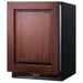 Summit SPR627OSPNR 24-inch outdoor panel-ready all-refrigerator, custom wood panel door, angled view