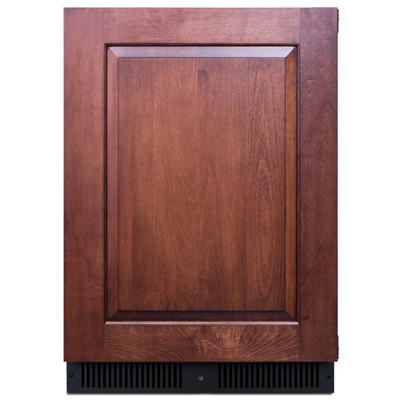 Summit SPR627OSPNR 24-inch outdoor panel-ready all-refrigerator, custom wood panel door, front view