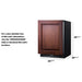 Summit SPR627OSPNR 24-inch outdoor panel-ready all-refrigerator, dimension drawing with width, height and depth