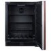 Summit SPR627OSPNR 24-inch outdoor panel-ready all-refrigerator, door open showing empty interior