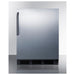Summit SPR7BOSSTADA 24-inch outdoor ADA all-stainless all-refrigerator, stainless steel door, front view
