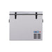 Summit SPRF56 26-inch portable 12/24V cooler, gray cabinet with compressor vents, front view