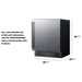 Summit SPR2700SS 27-inch outdoor all-refrigerator, dimension drawing with width, height and depth