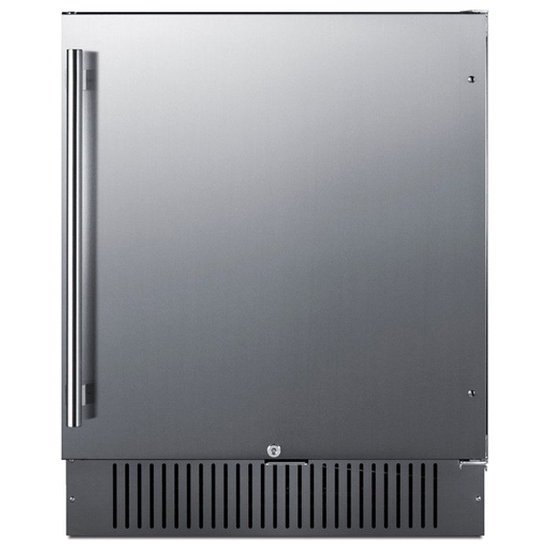 Summit SPR2700SS 27-inch outdoor all-refrigerator, stainless steel door, front view