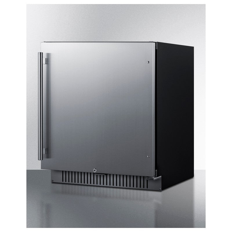 Summit FF27BSSADA 27-inch outdoor ADA all-refrigerator, angled view