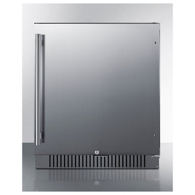 Summit FF27BSSADA 27-inch outdoor ADA all-refrigerator, stainless steel door, front view
