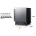Summit FF27BSSCAS 27-inch outdoor all-refrigerator on casters, dimensions diagram