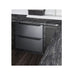 Summit 27-inch SPR275OS2D refrigerator drawers installed under a dark marble countertop.