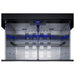 Open top drawer of the Summit SPR3032DCSSADA with blue LED lighting and dividers