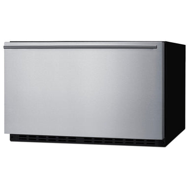 Angled view of the Summit SDR301OS 30-inch outdoor drawer refrigerator