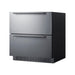 Angled view of the Summit SPR3032DADA ADA-height 2-drawer refrigerator