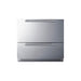 Front view of the Summit SPR36332D 36-inch 2-drawer all-refrigerator in stainless steel