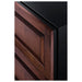 Closeup of a custom wood overlay panel on the Summit SPR36332DPNR drawer front