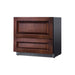 Angled view of the Summit SPR36332DPNR with custom wood overlay panels
