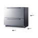 Dimension diagram of the Summit SPR36DROS outdoor refrigerator showing width, depth and height.