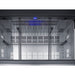 Open drawer of the Summit SPR36DROS outdoor refrigerator showing the stainless interior and blue LED lighting.