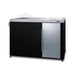 Summit CARTOS54LS 58-inch mobile outdoor kitchenette cart, sink and countertop, angled view