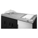 Summit CARTOS54LS 58-inch mobile outdoor kitchenette cart, sink with clear dome cover, detail view