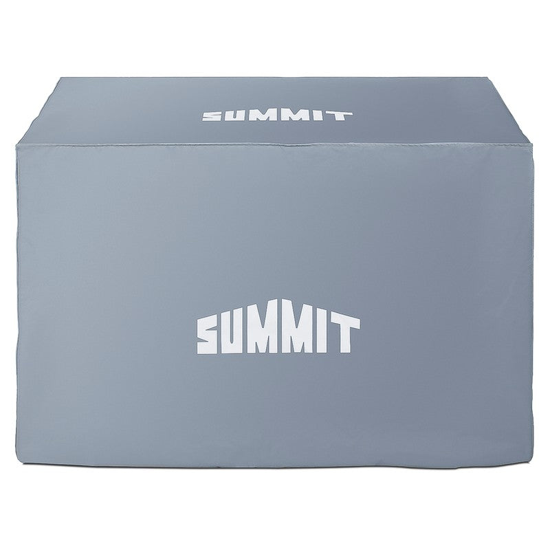 Summit CARTOS54RG 58-inch mobile outdoor kitchenette cart with glass door beverage center, with Summit countertop cover