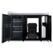 Summit CARTOS54RS 58-inch mobile outdoor kitchenette cart with outdoor refrigerator, refrigerator door open, front view