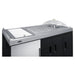 Summit CARTOS54RS 58-inch mobile outdoor kitchenette cart with outdoor refrigerator, sink with clear dome cover, detail view