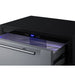 Closeup of the stainless drawer front and digital display on the Summit SPR275OS2DADA