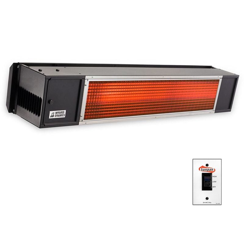 Sunpak Tsh 34000 Btu Gas Two Stage Hardwired Black Front Detail