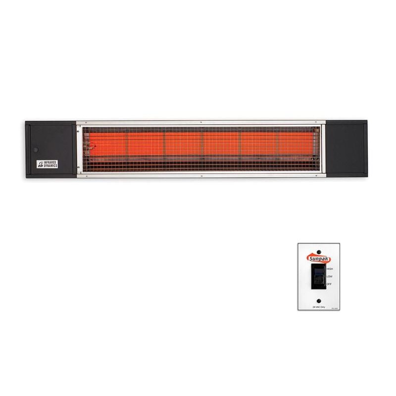 Sunpak Tsh 34000 Btu Gas Two Stage Hardwired Black Front With Switch