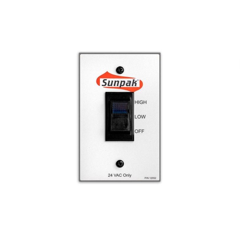 Sunpak Tsh 34000 Btu Gas Two Stage Hardwired Black Switch Front