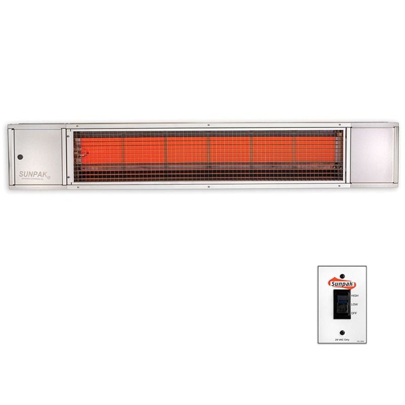 Sunpak Tsh 34000 Btu Gas Two Stage Hardwired Stainless Front With Switch