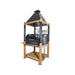 Tagwood BBQ02SI The Beast Argentine Gaucho Grill - Steel | Side View With Foldable Table